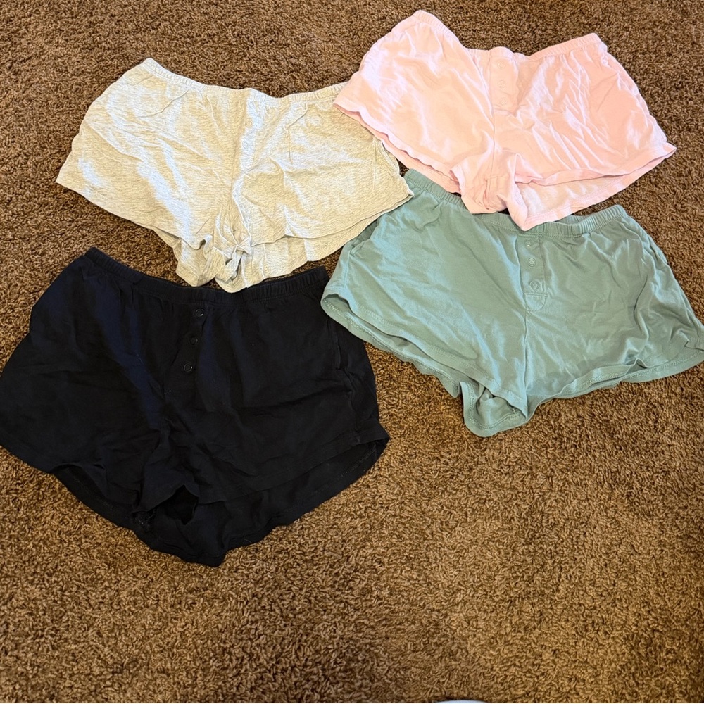 Women's Auden Sleep Shorts - Black, Pink, Green, Gray (4 pair)